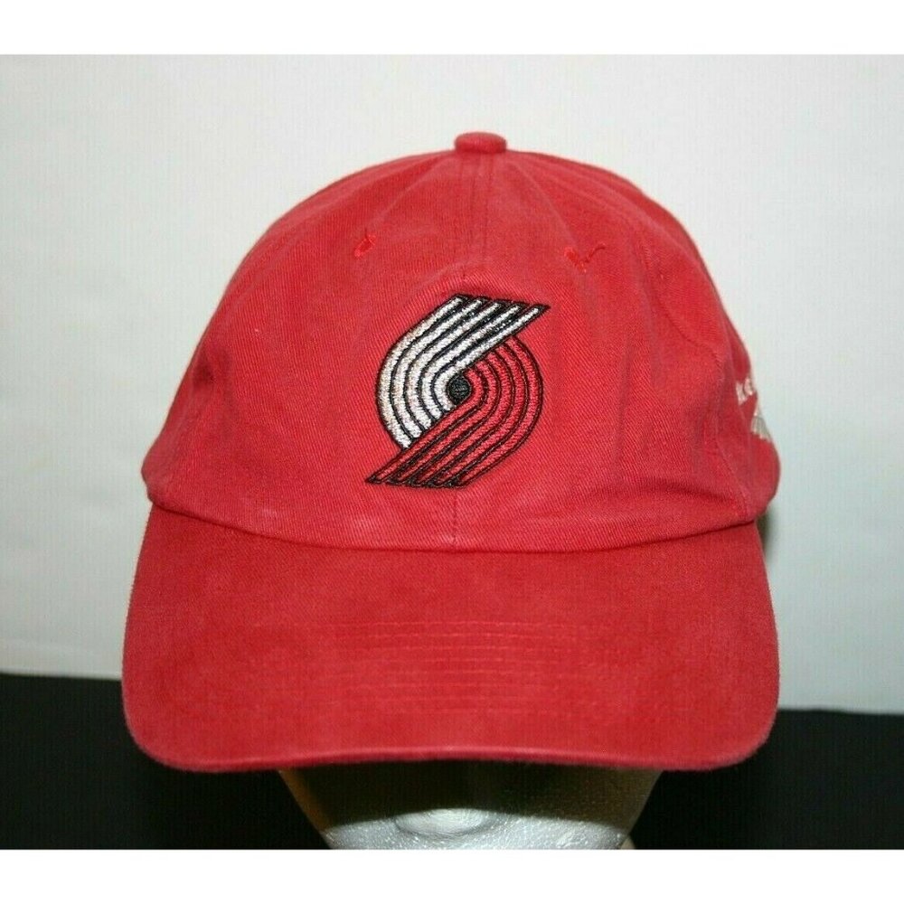 NBA Portland Blazers hat cap strap back red Collegiate